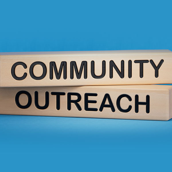 Community Outreach sign