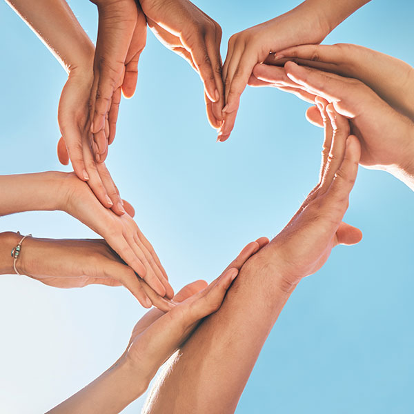 Hands making heart shape